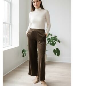 Vintage Totonko houndstooth velour cropped wide leg pants